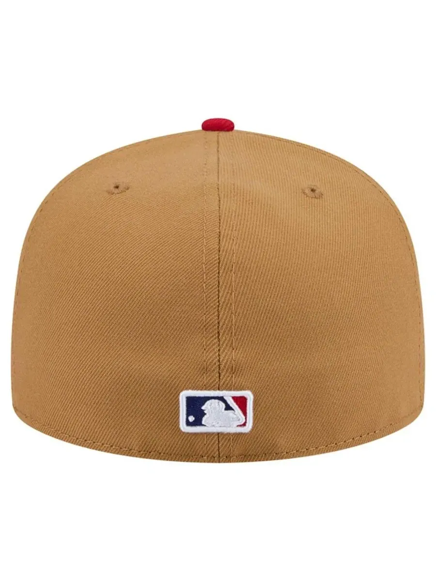 Кепка New Era Philadelphia Phillies Fruit Sticker 59FIFTY — изображение 4 из 7, бежевый