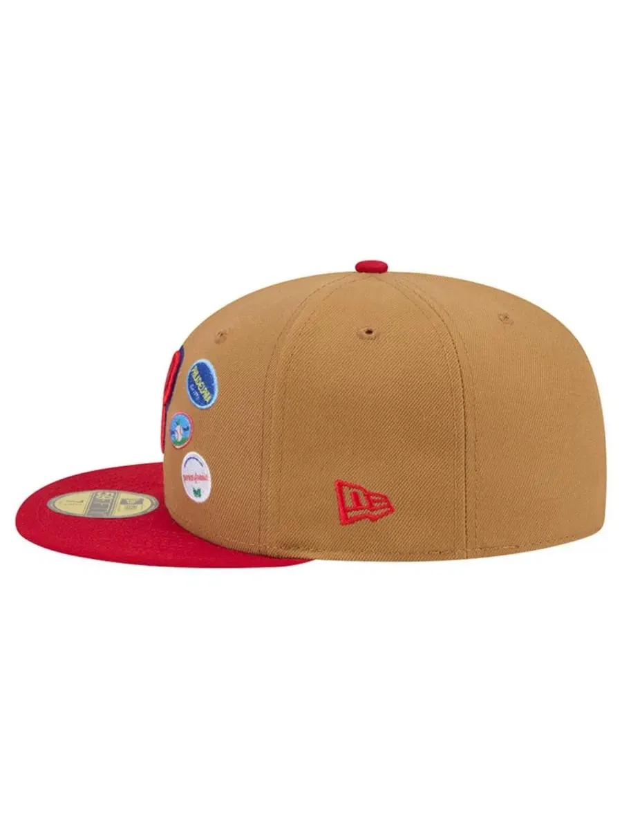 Кепка New Era Philadelphia Phillies Fruit Sticker 59FIFTY — изображение 7 из 7, бежевый