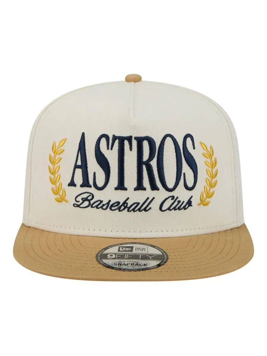 Кепка-снэпбек New Era с вышивкой, Houston Astros Club 9FIFTY A-Frame — изображение 2 из 7, бежевый
