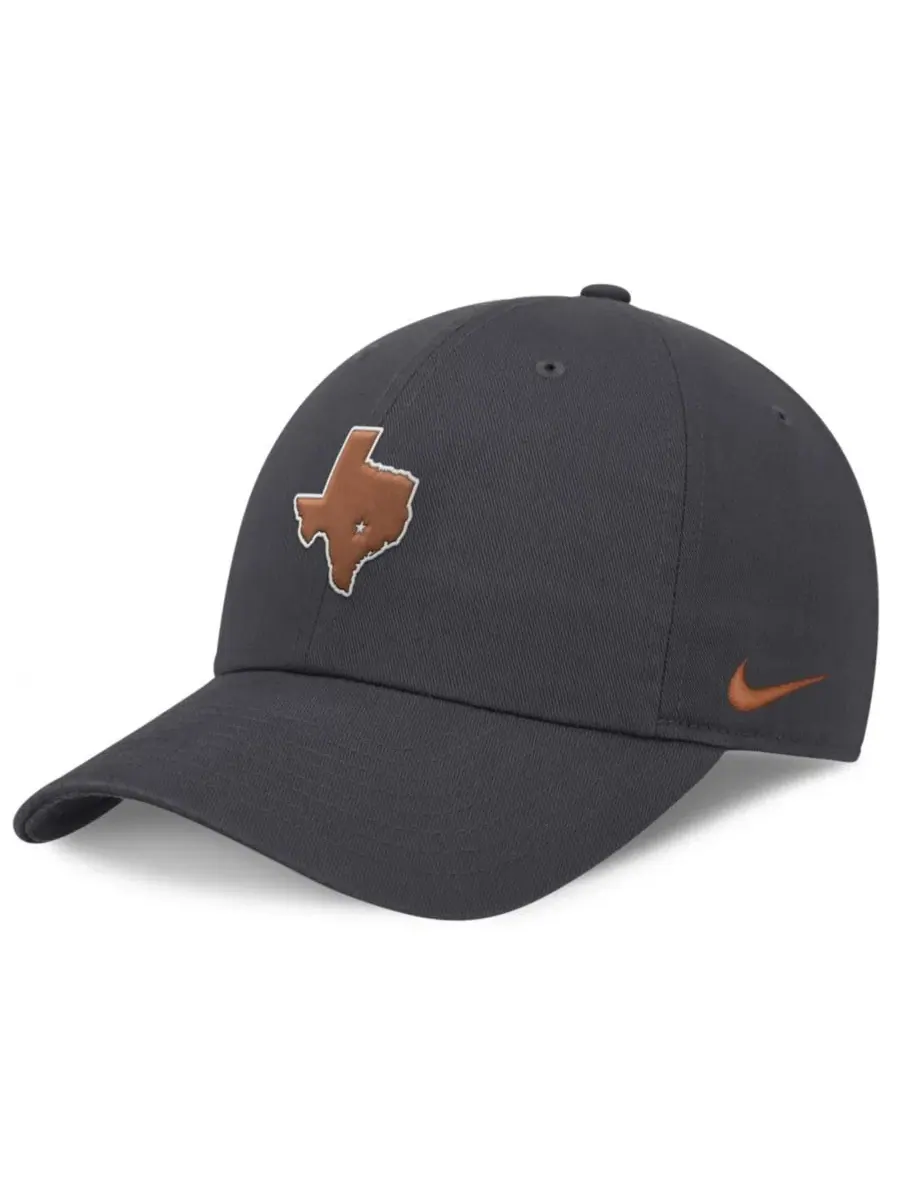 Кепка с вышитым логотипом Texas Longhorns Nike — изображение 1 из 4, серый