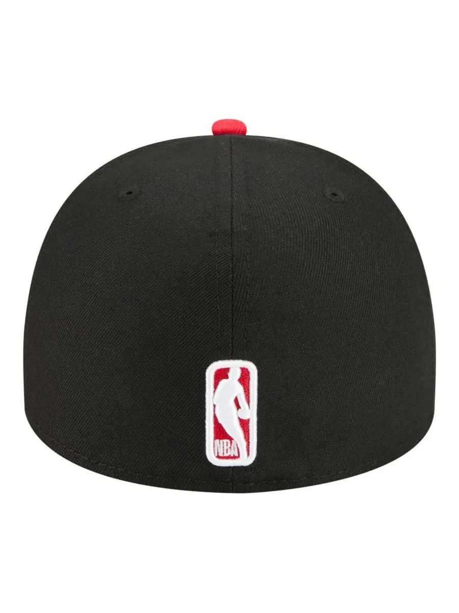Кепка с вышитым логотипом Chicago Bulls Injection Cartoon Logo A-Frame 59FIFTY New Era — изображение 4 из 4, черный красный