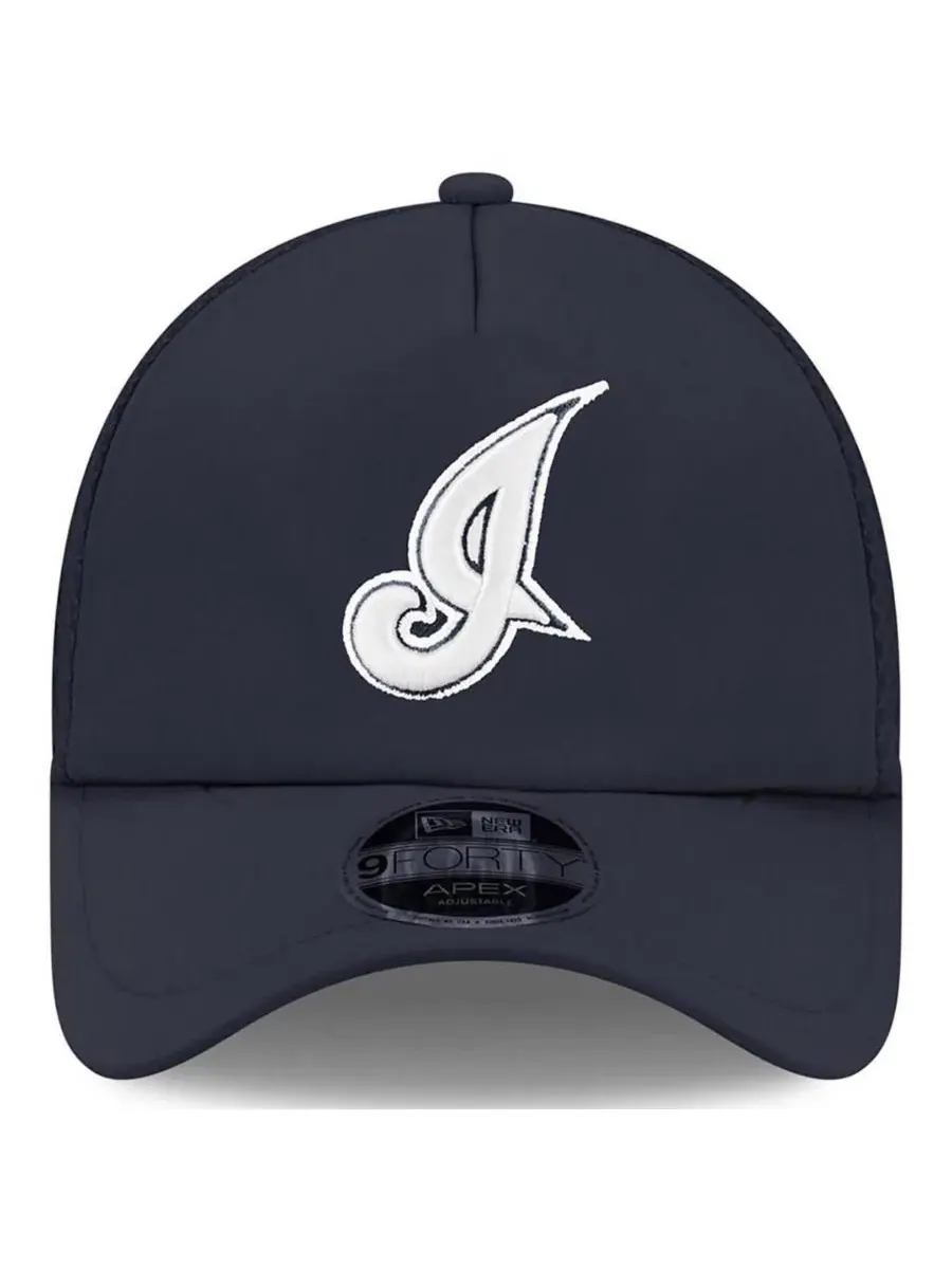 Бейсболка Navy Cleveland Indians 2026 Batting Practice Alternate Apex 9FORTY Adjustable Hat New Era — изображение 4 из 4