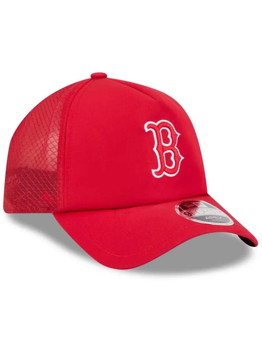Кепка-тракер с вышитым логотипом Boston Red Sox New Era — изображение 3 из 4, красный