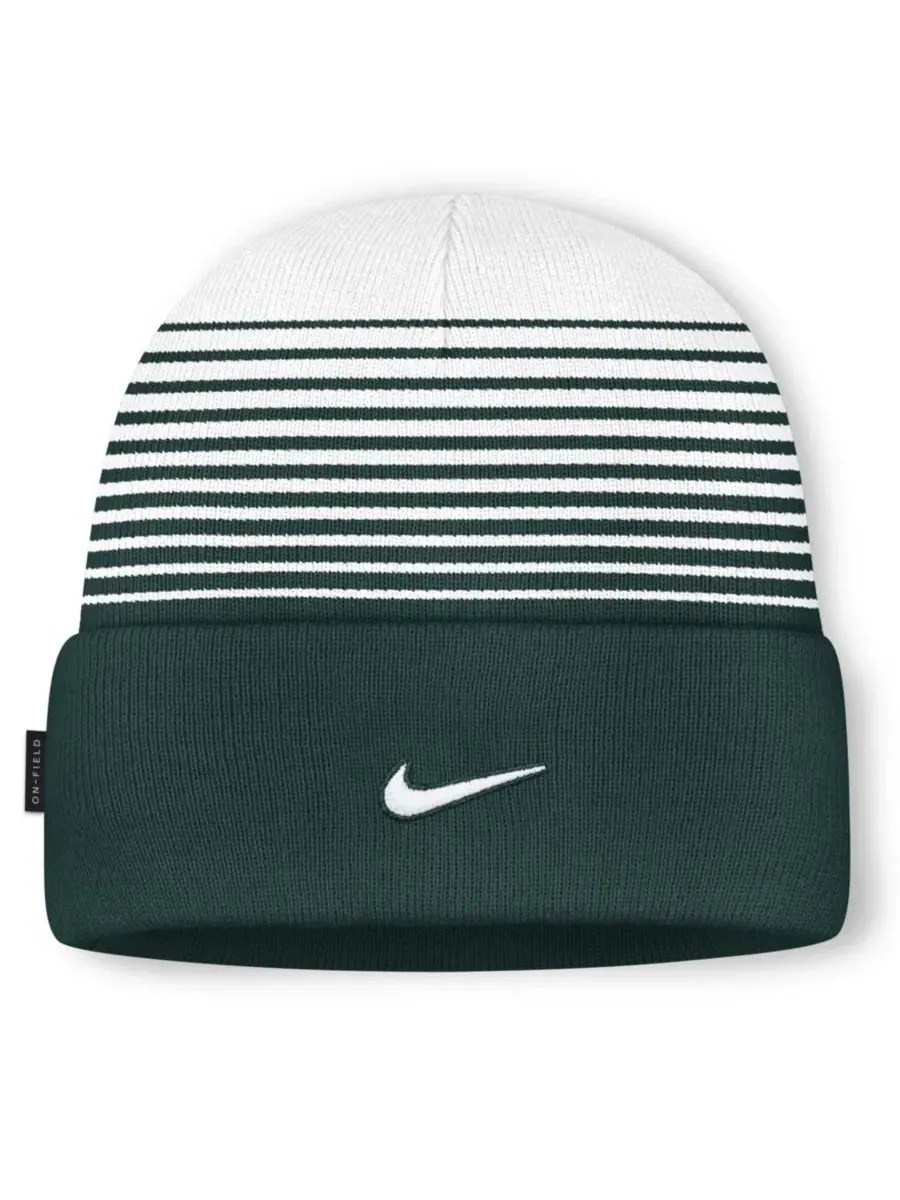 Шапка с эмблемой Michigan State Spartans Nike — изображение 2 из 2, зеленый белый