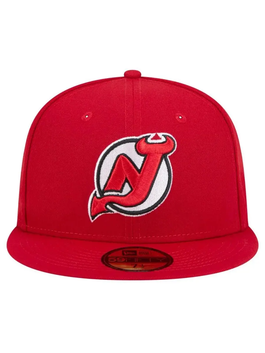 New Era Мужская красная бейсболка New Jersey Devils Core 59FIFTY — изображение 4 из 5, красный