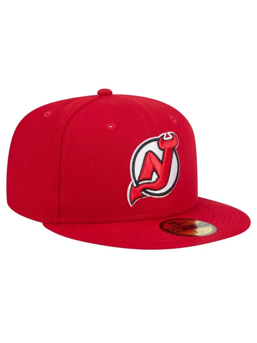 New Era Мужская красная бейсболка New Jersey Devils Core 59FIFTY — изображение 5 из 5, красный