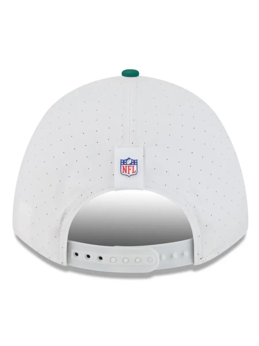 New Era Мужская бело-зеленая регулируемая кепка New York Jets 2025 NFL Training Camp A-Frame 9FORTY — изображение 4 из 4
