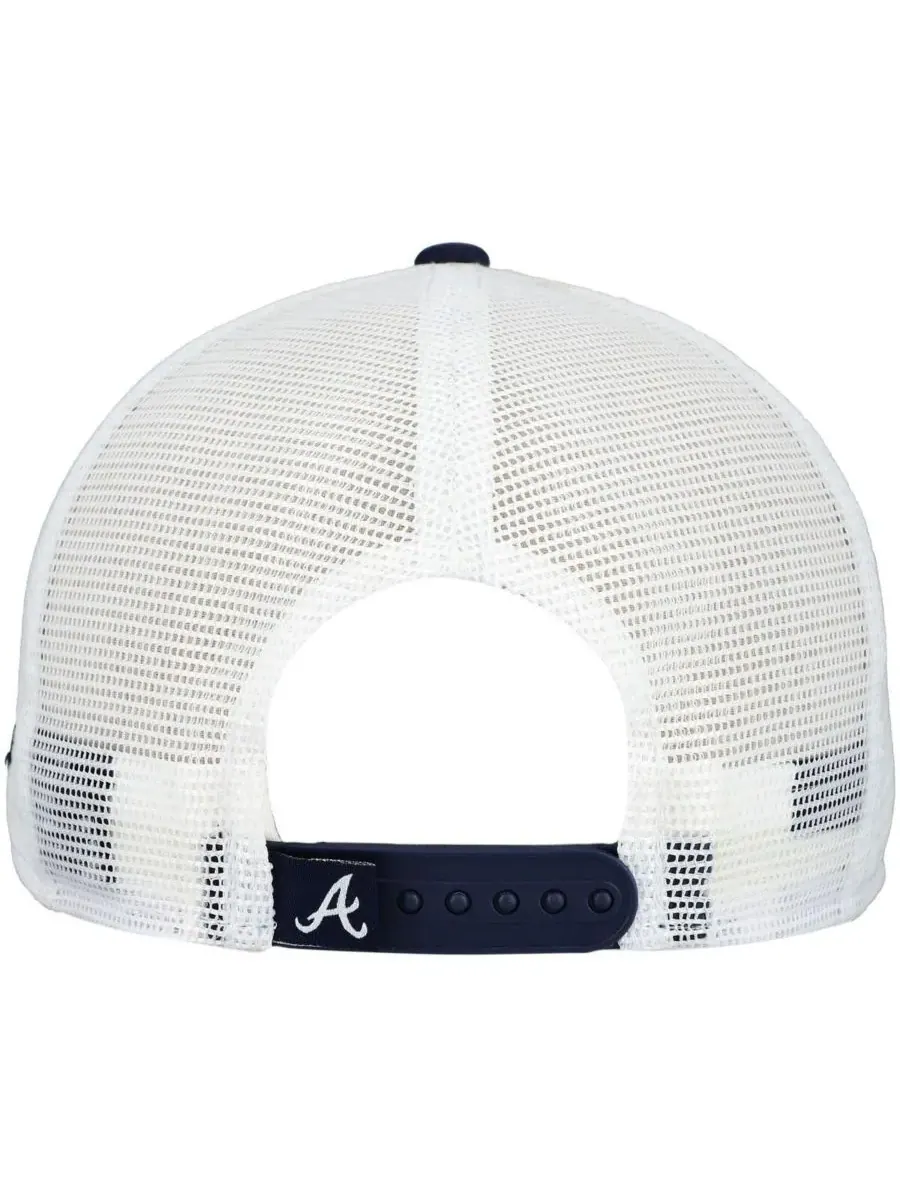New Era Мужская темно-синяя кепка-тракер Atlanta Braves A-Frame 9FIFTY с застежкой-регулятором — изображение 4 из 4