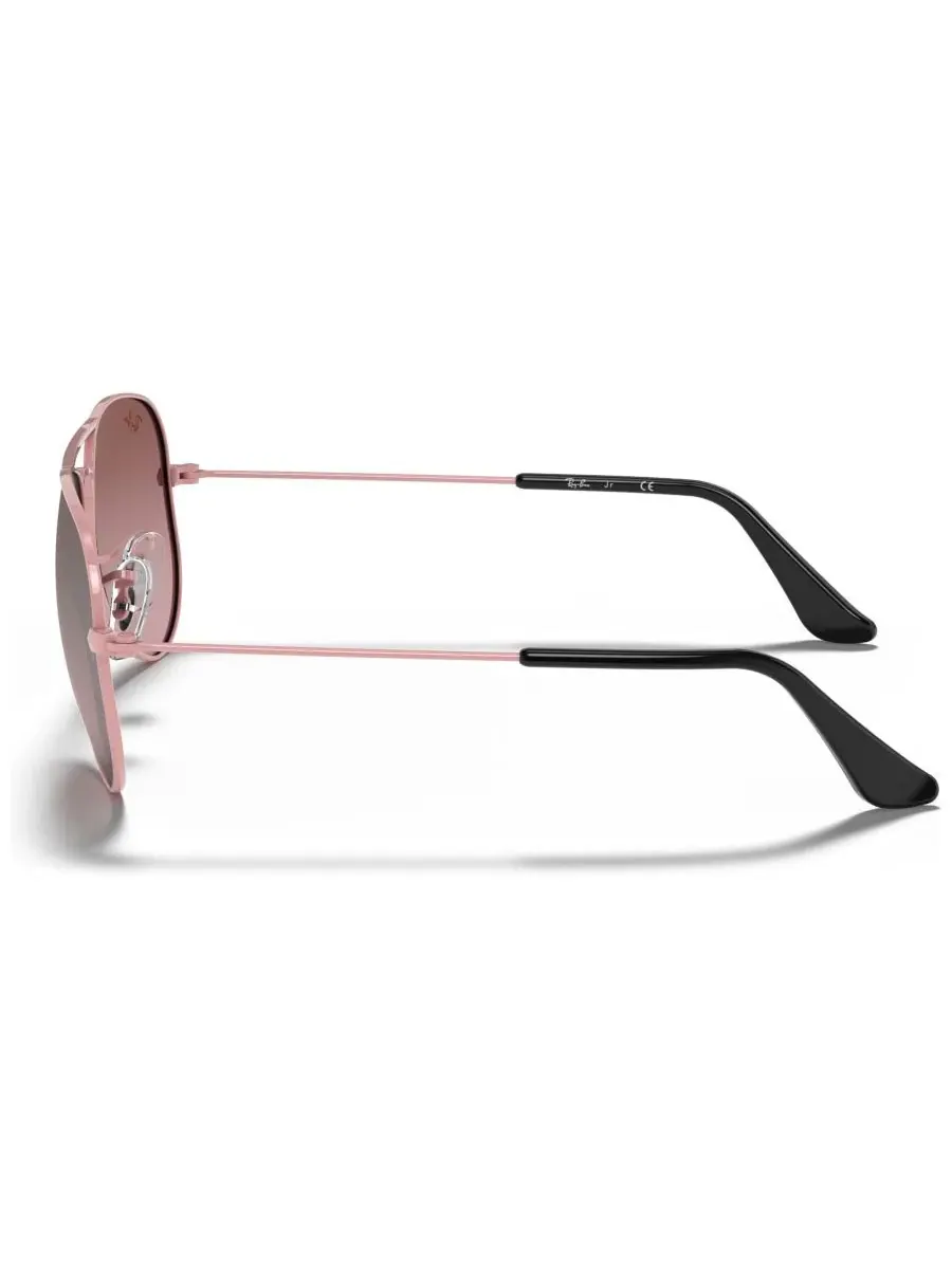 Детские солнцезащитные очки RJ9506S AVIATOR (для детей 4-6 лет) Ray-Ban Jr — изображение 2 из 7, розовый-розовый