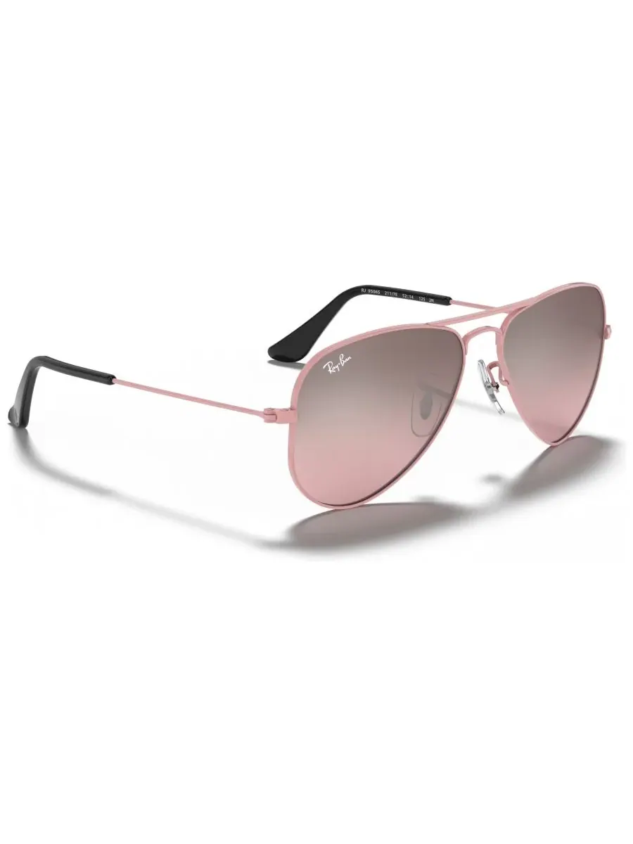 Детские солнцезащитные очки RJ9506S AVIATOR (для детей 4-6 лет) Ray-Ban Jr — изображение 3 из 7, розовый-розовый