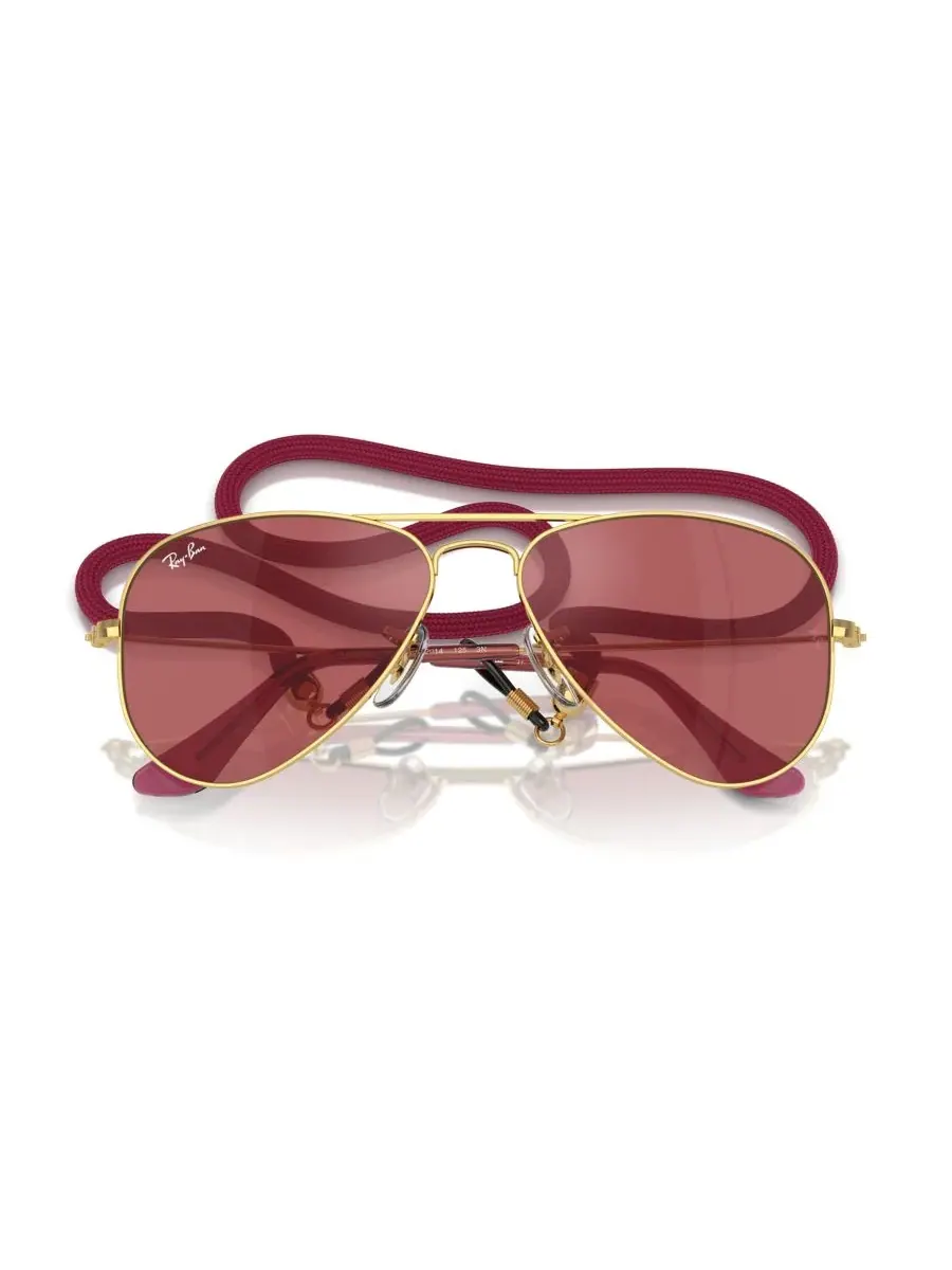 Детские солнцезащитные очки RJ9506S AVIATOR (для детей 4-6 лет) Ray-Ban Jr — изображение 6 из 7, розовый-розовый