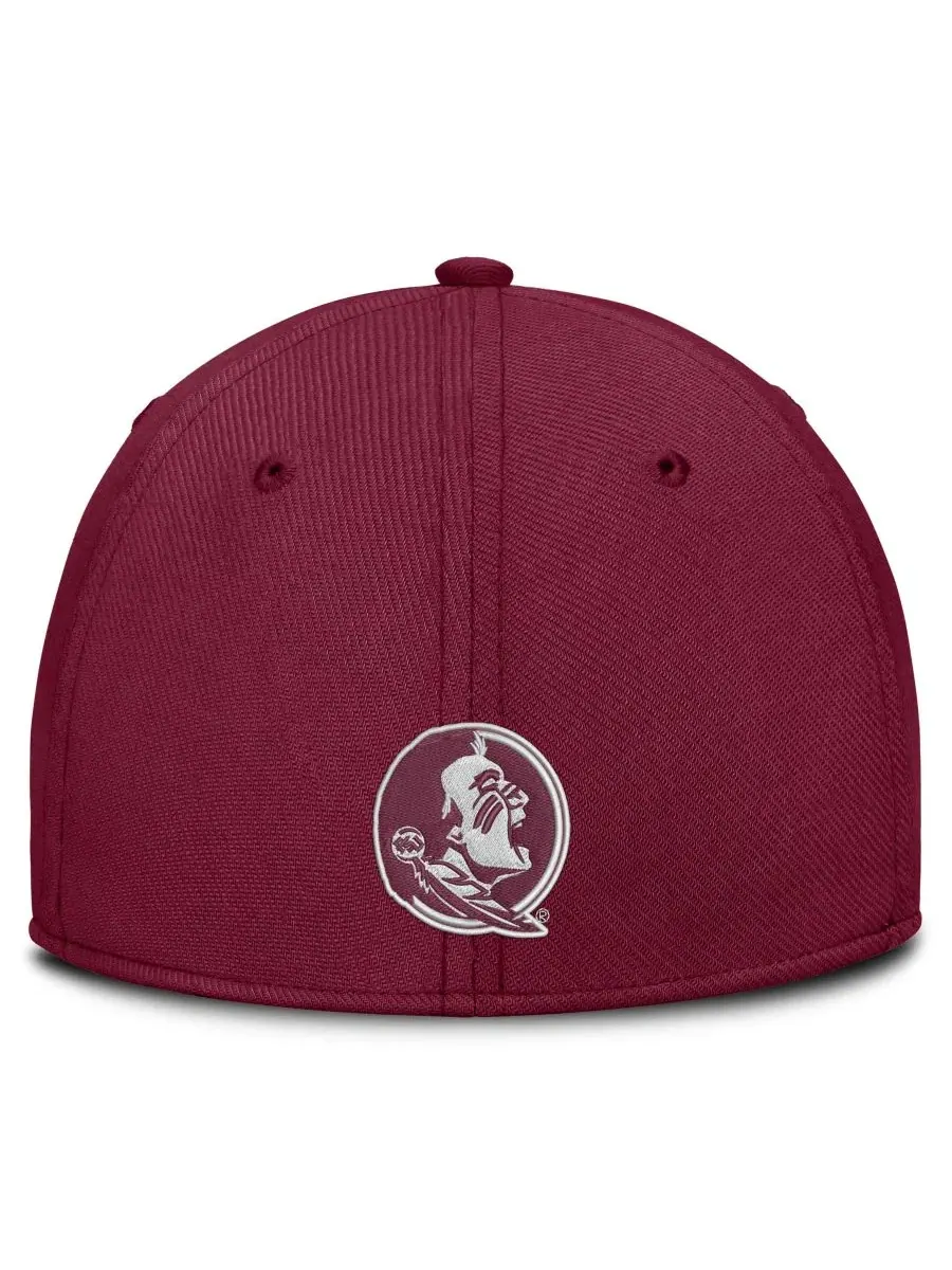 Кепка с вышивкой Florida State Seminoles Rise On-Field Swoosh Flex Dri-FIT Nike — изображение 3 из 3, гранат