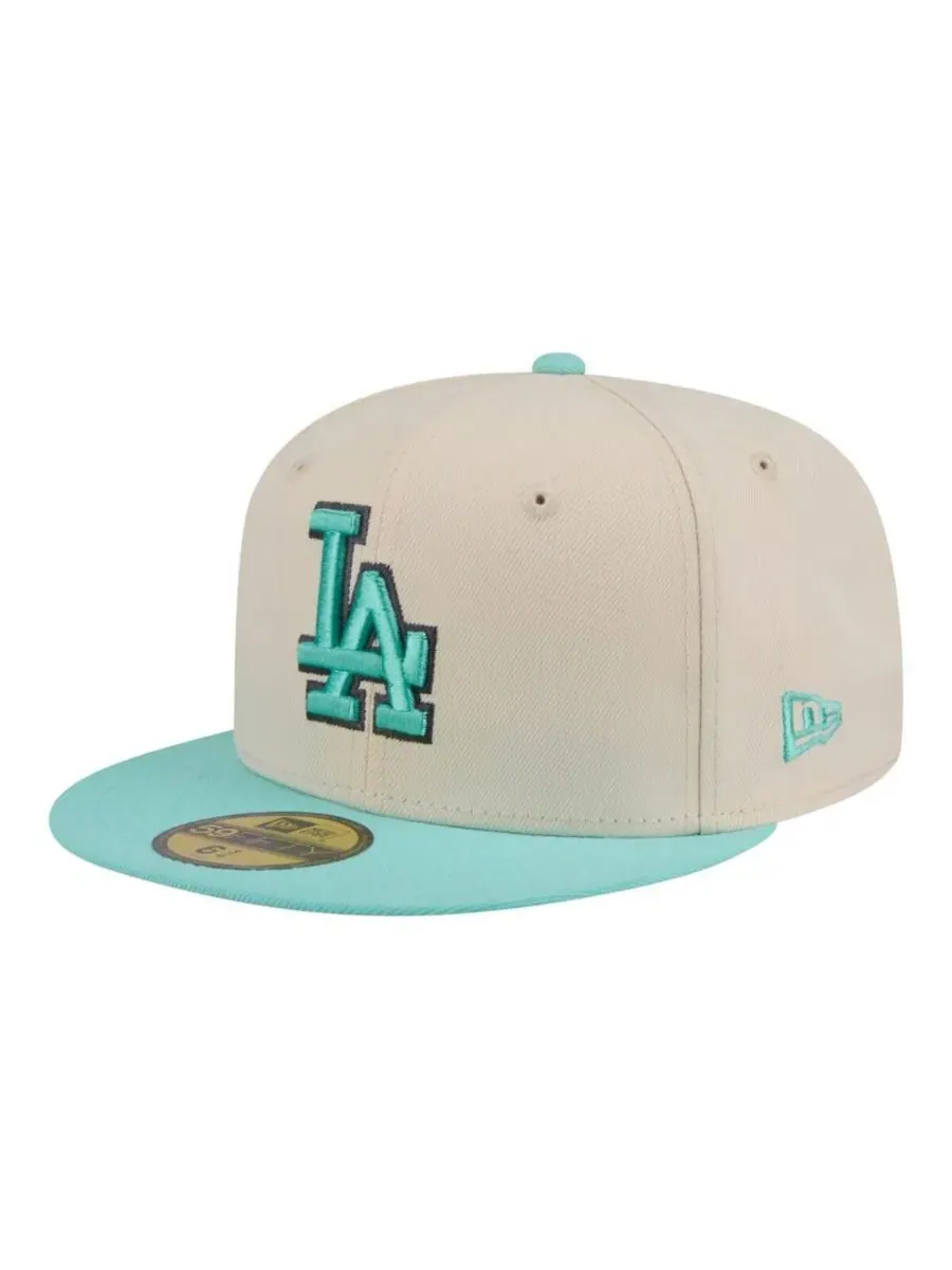 Кепка с принтом Los Angeles Dodgers Color Pack 59FIFTY New Era — изображение 1 из 5, светлый бежевый