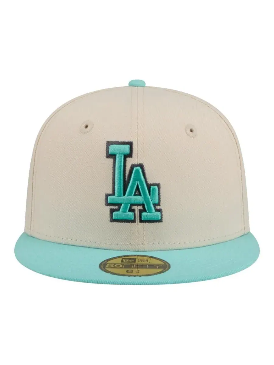 Кепка с принтом Los Angeles Dodgers Color Pack 59FIFTY New Era — изображение 2 из 5, светлый бежевый