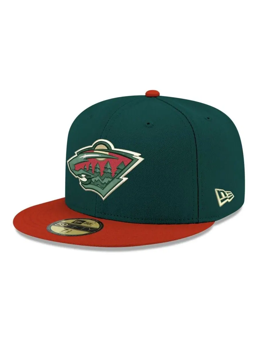 Бейсболка с вышивкой Minnesota Wild Core Logo New Era — изображение 1 из 4, зеленый красный