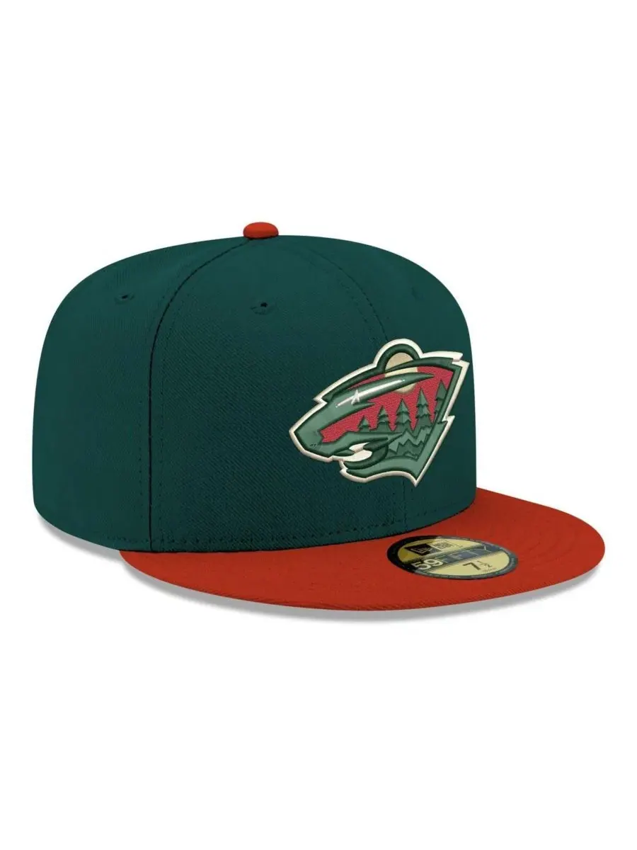 Бейсболка с вышивкой Minnesota Wild Core Logo New Era — изображение 3 из 4, зеленый красный