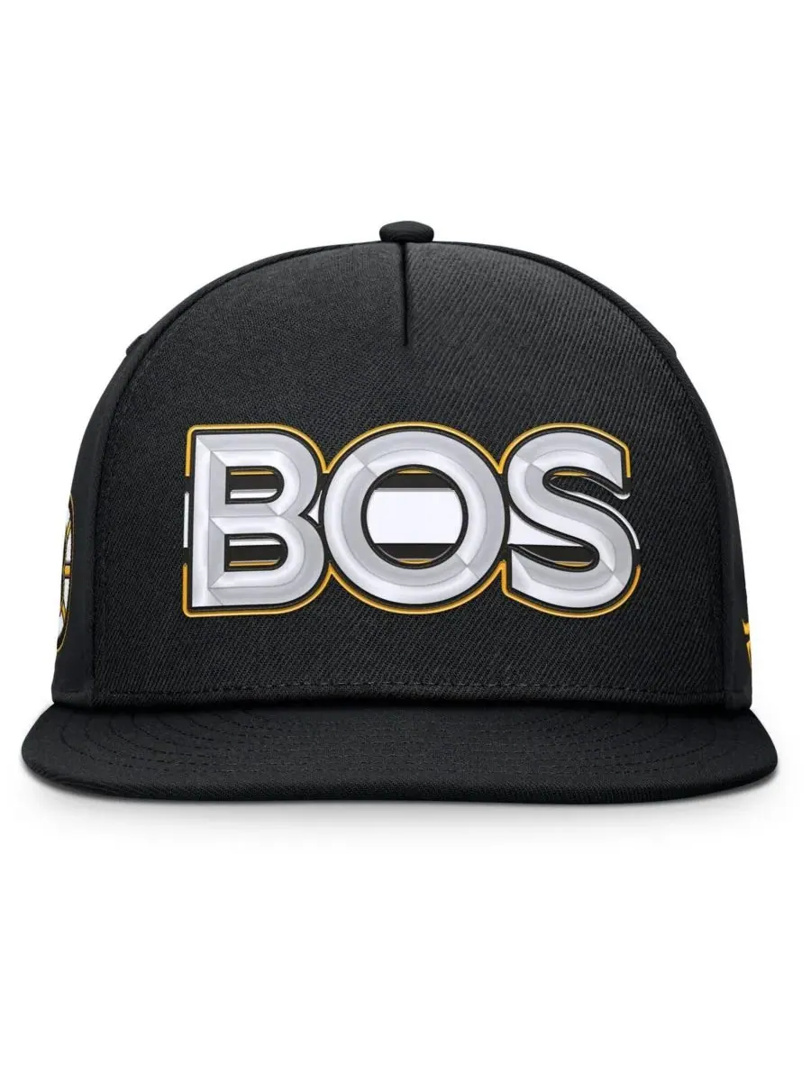 Fanatics Мужская черная бейсболка Boston Bruins с аутентичным командным кодом и снэпбеком — изображение 3 из 4, черный