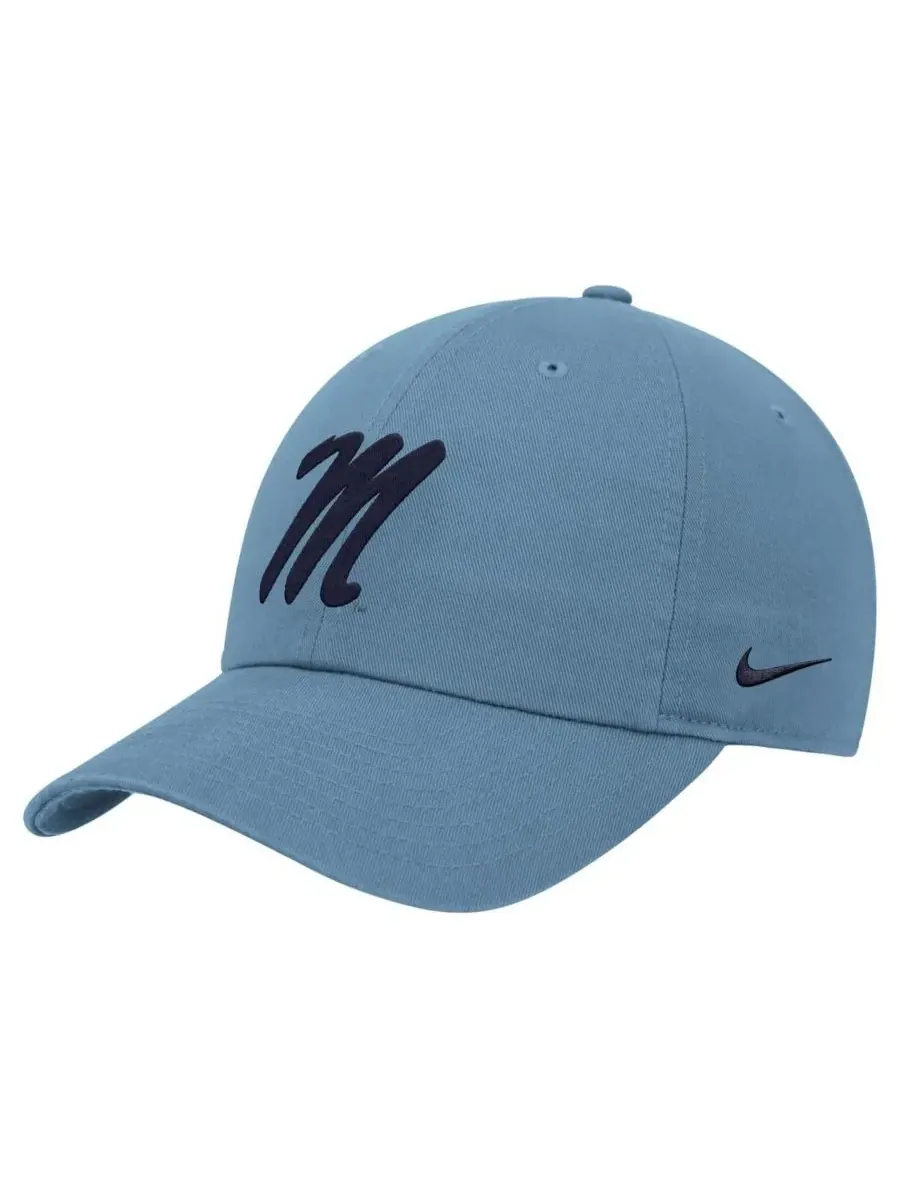 Nike Мужская синяя регулируемая кепка Ole Miss Rebels Club — изображение 1 из 2, синий