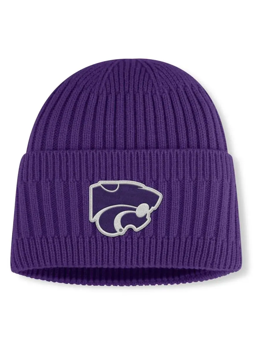Fanatics Мужская фиолетовая вязаная шапка Revery с отворотом с символикой Kansas State Wildcats — изображение 1 из 2
