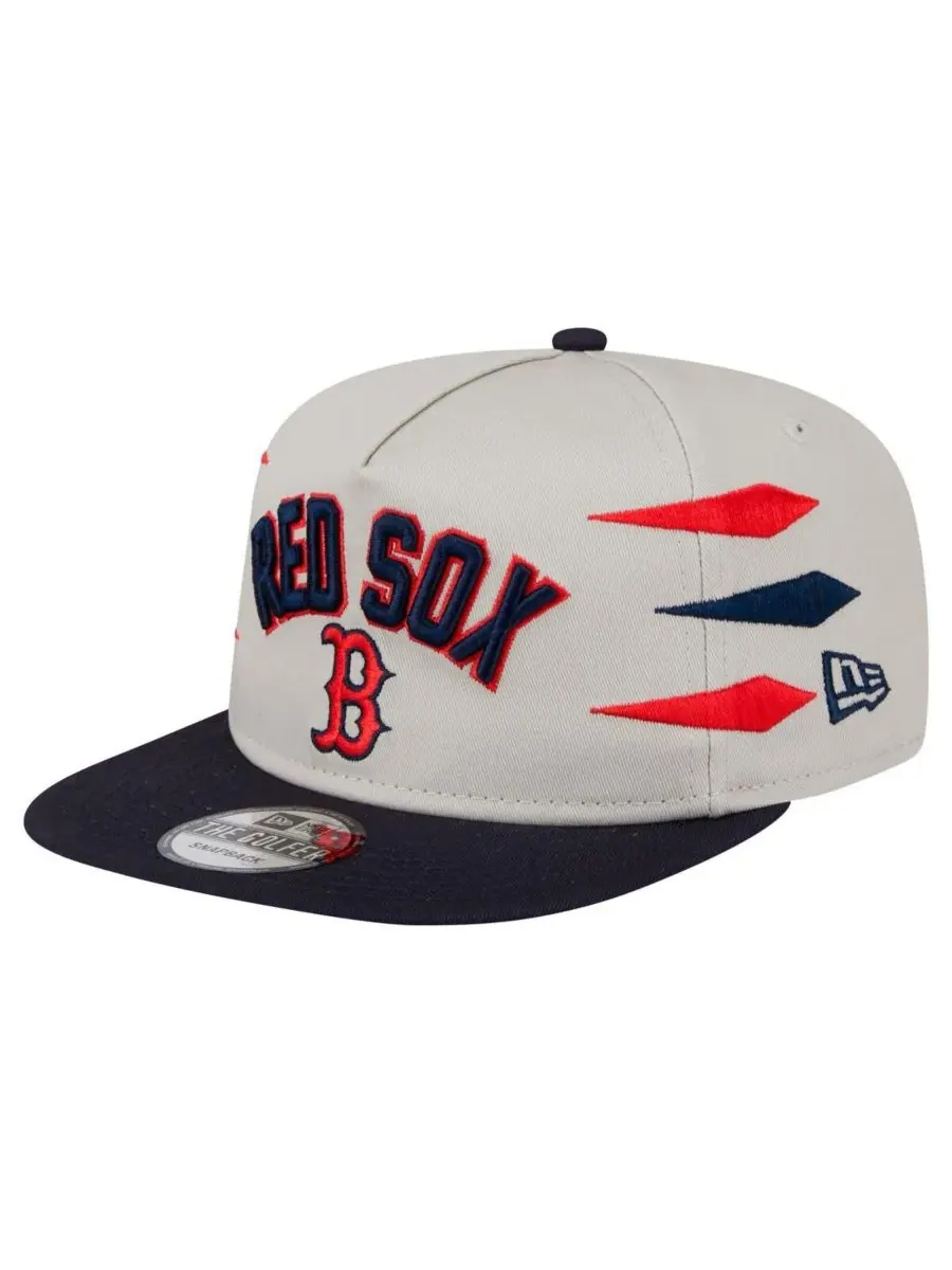 New Era Мужская кремовая бейсболка Boston Red Sox Iron Golfer Snapback — изображение 1 из 5, бежевый