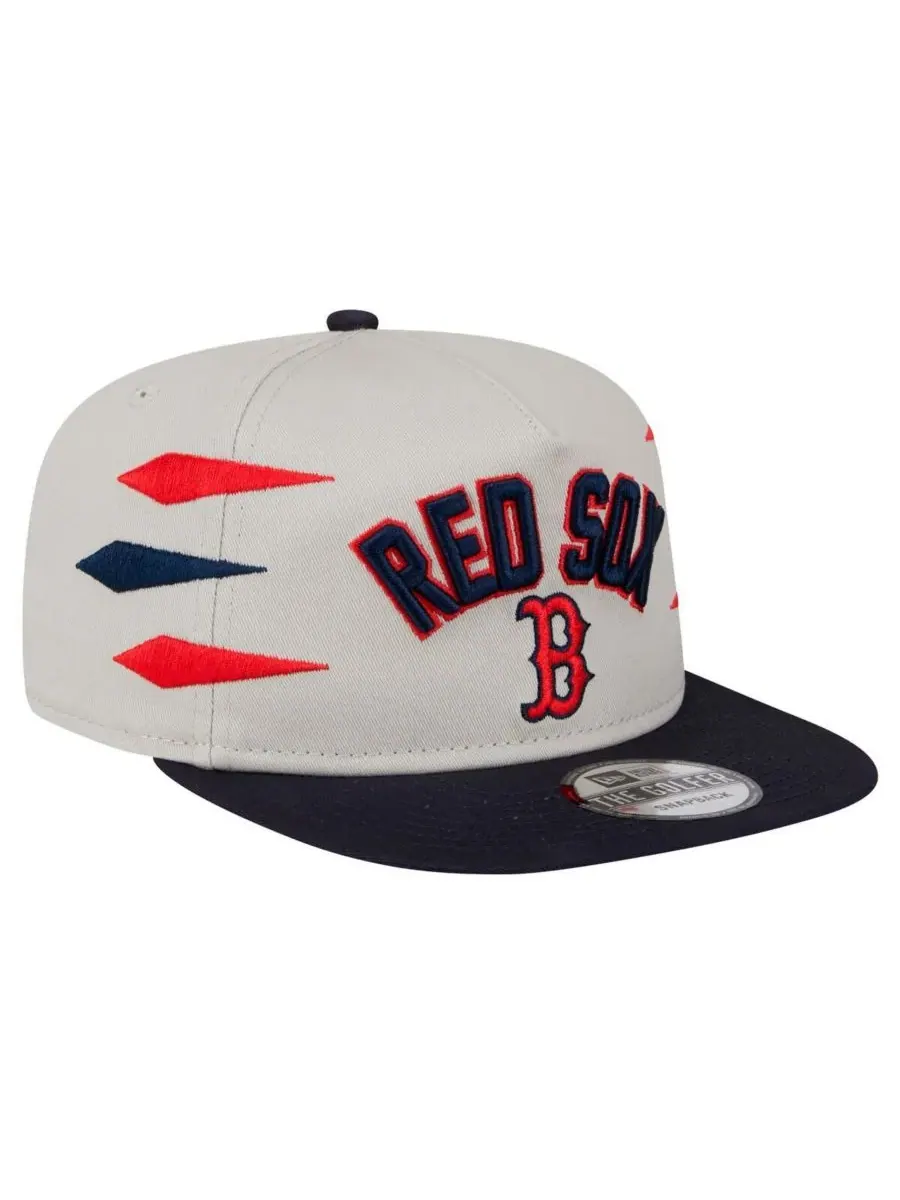New Era Мужская кремовая бейсболка Boston Red Sox Iron Golfer Snapback — изображение 3 из 5, бежевый
