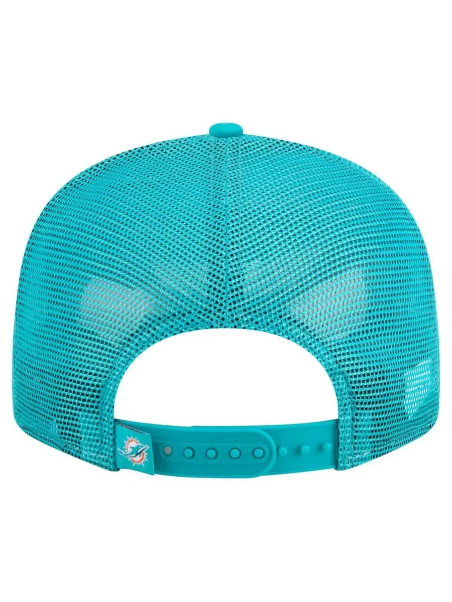 New Era Мужская оранжево-бирюзовая бейсболка Miami Dolphins Outdoor Split Panel 9FIFTY Snapback — изображение 2 из 5