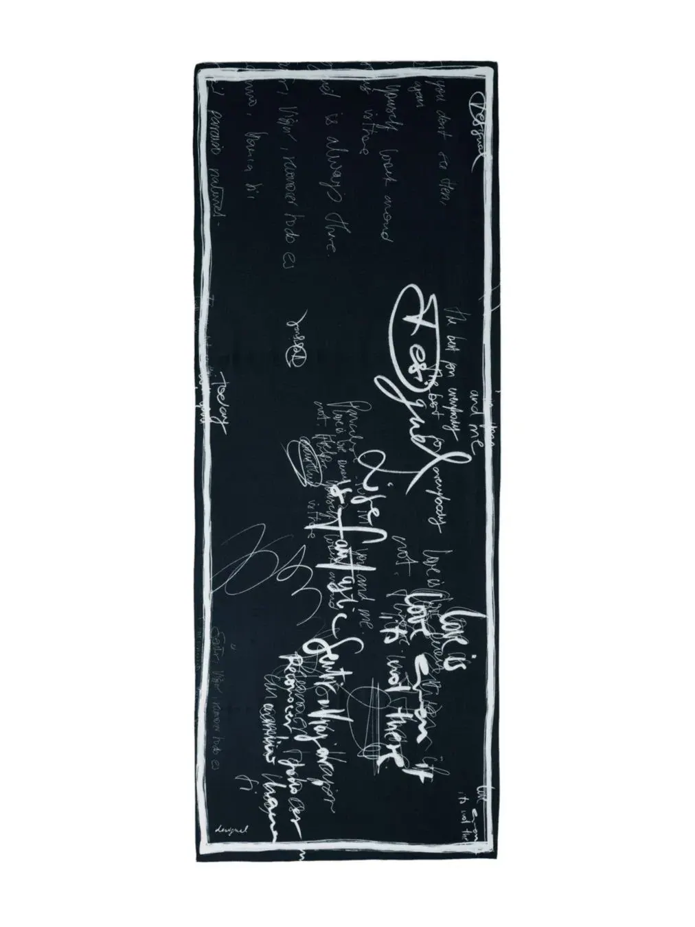 Платок с принтом Lettering Foulard Desigual — изображение 4 из 4, черный