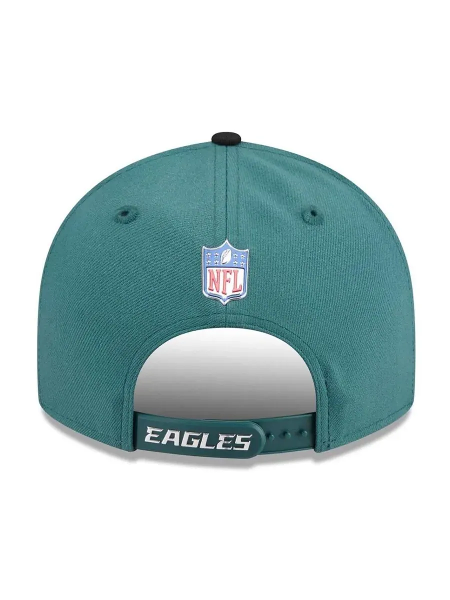 Кепка-снапбек New Era Philadelphia Eagles 2026 NFL Draft On Stage Pre-Curved 9FIFTY — изображение 4 из 5, зеленый черный