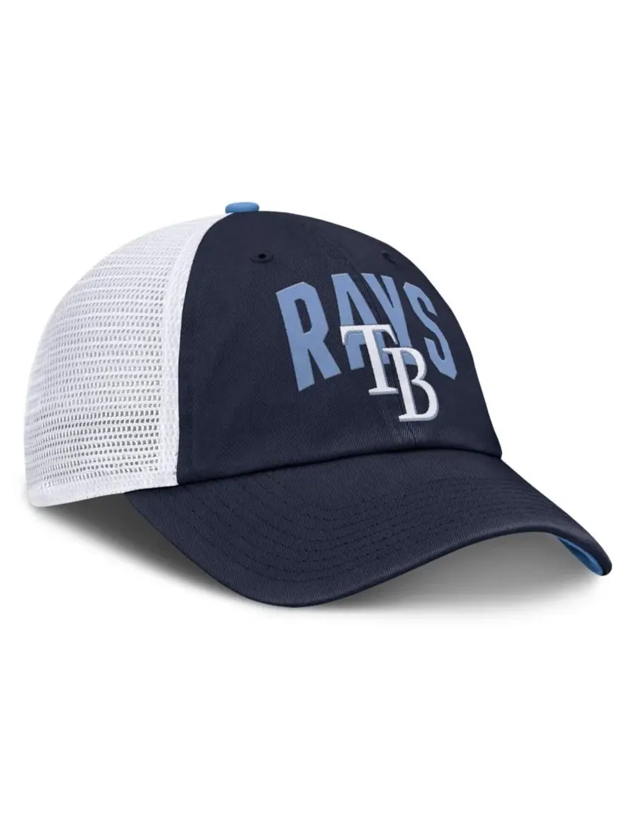 Бейсболка с сетчатыми вставками Tampa Bay Rays Primetime Club Nike — изображение 3 из 5, темно-синий белый