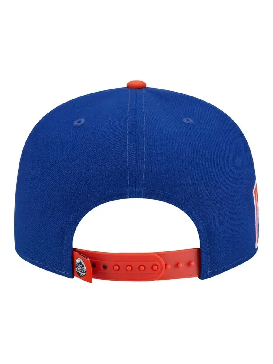 Кепка с высокой тульей и плоским козырьком, с вышивкой New York Mets New Era — изображение 4 из 5, оранжевый