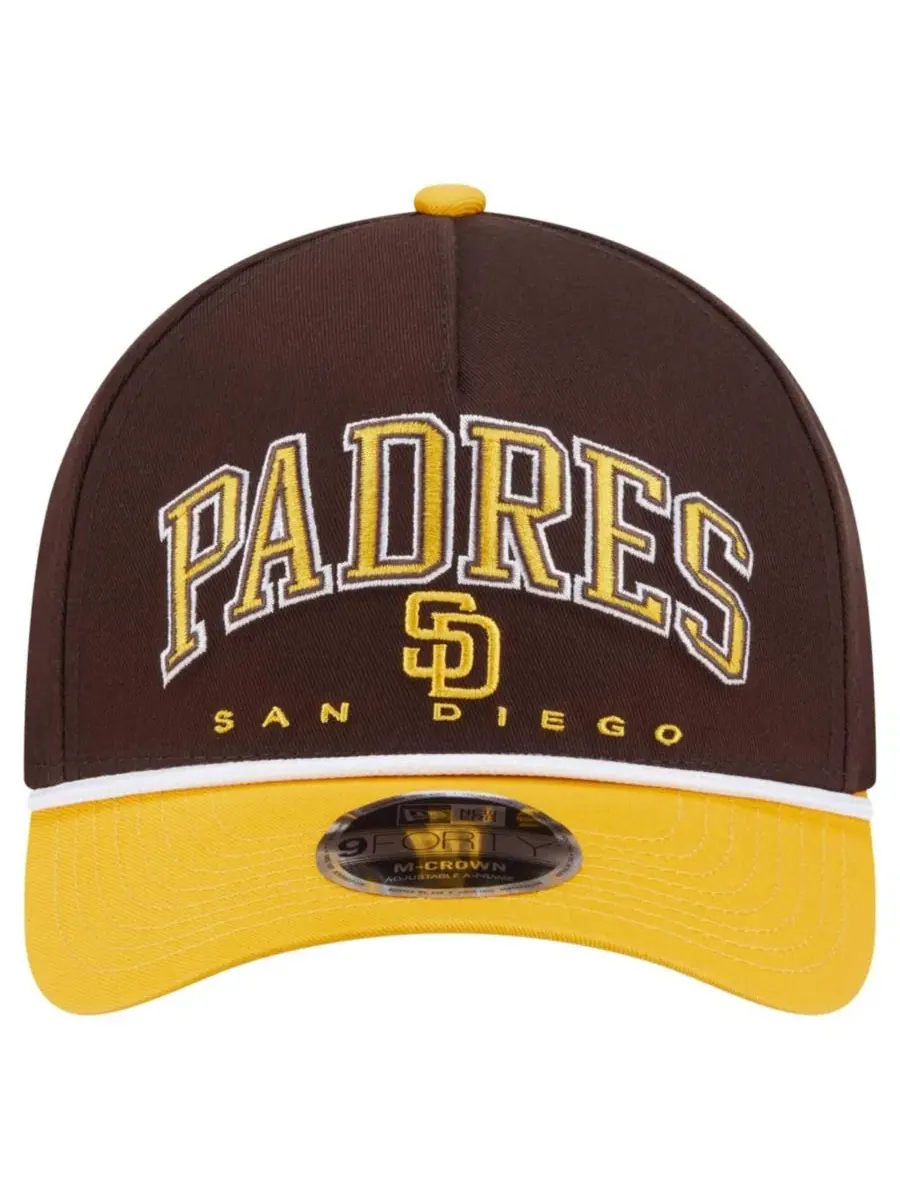 Кепка New Era San Diego Padres Arch 9FORTY A-Frame M-Crown с застежкой-трещоткой — изображение 2 из 5, коричневый золотистый