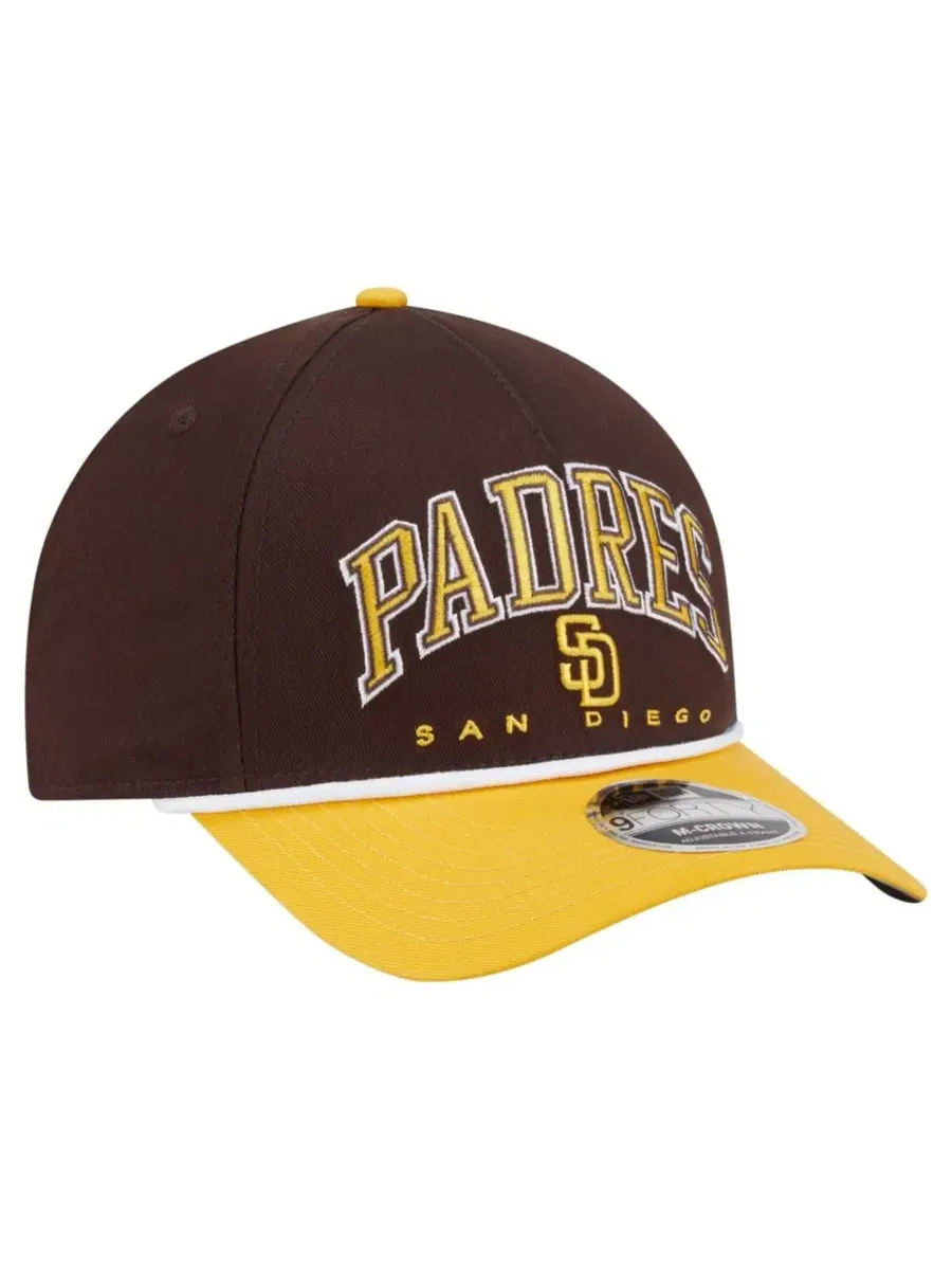 Кепка New Era San Diego Padres Arch 9FORTY A-Frame M-Crown с застежкой-трещоткой — изображение 3 из 5, коричневый золотистый