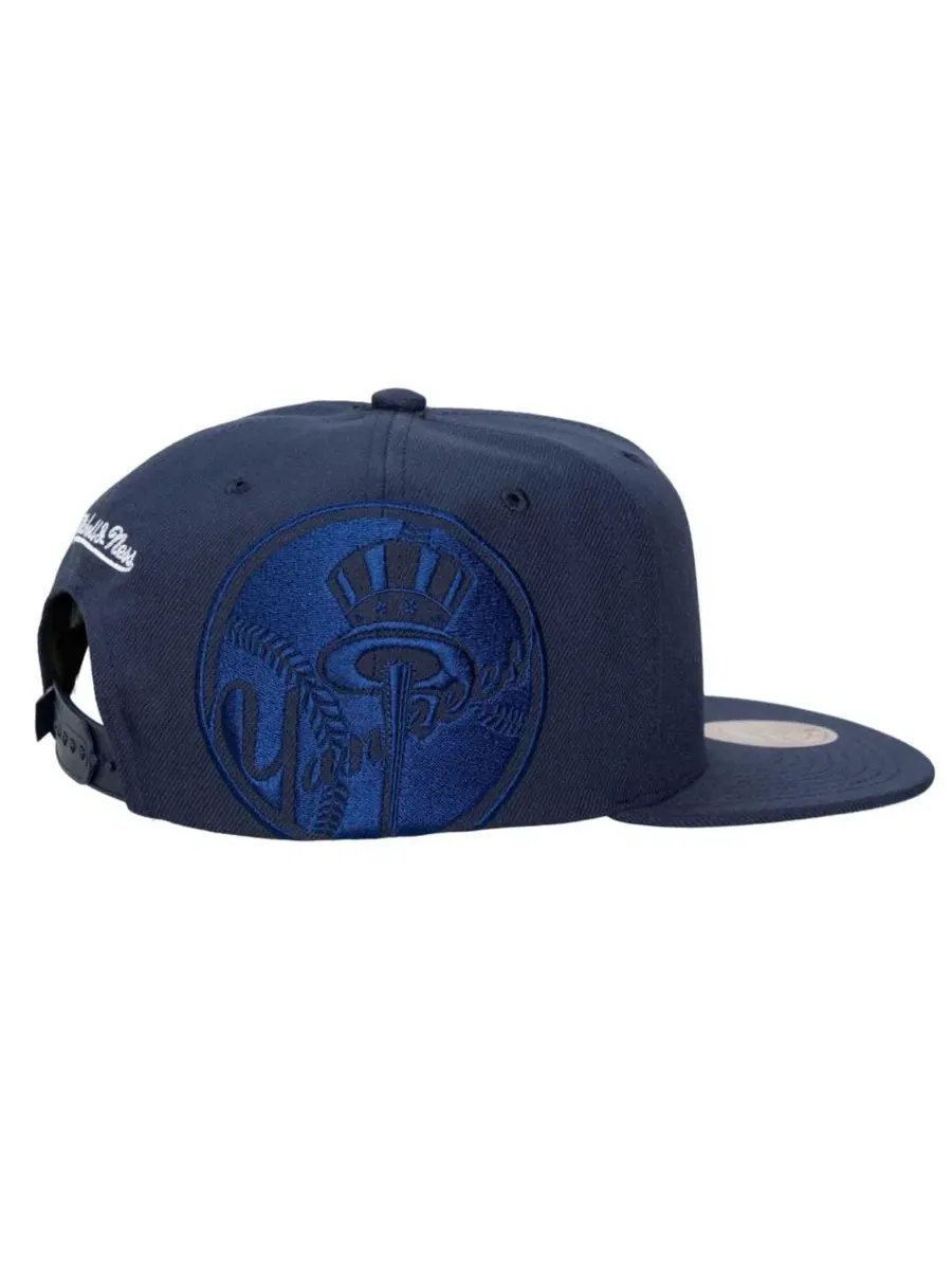 Кепка-снапбек с вышитым логотипом New York Yankees Mitchell & Ness — изображение 3 из 4, темно-синий