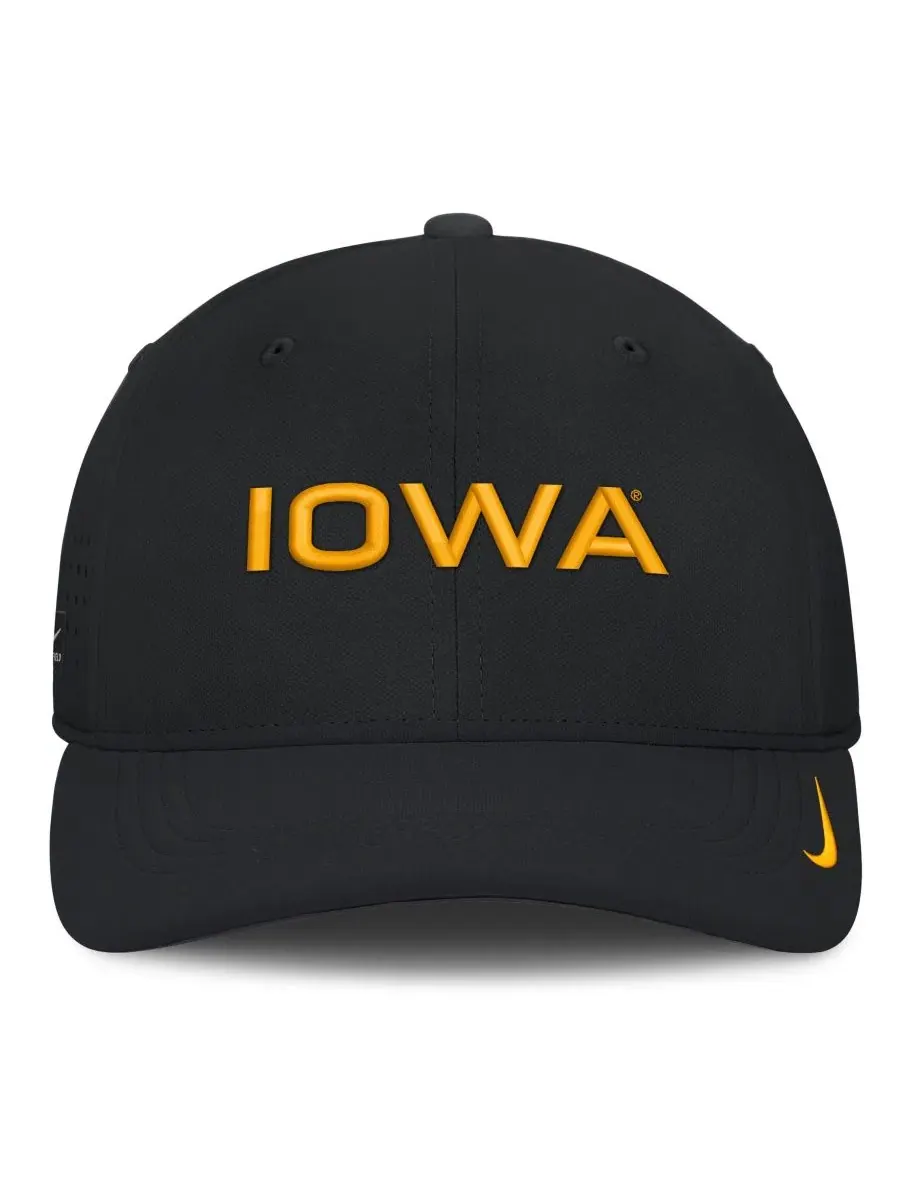 Кепка Nike Iowa Hawkeyes Gameday Aerobill Swooshflex Dri-FIT — изображение 2 из 5, черный