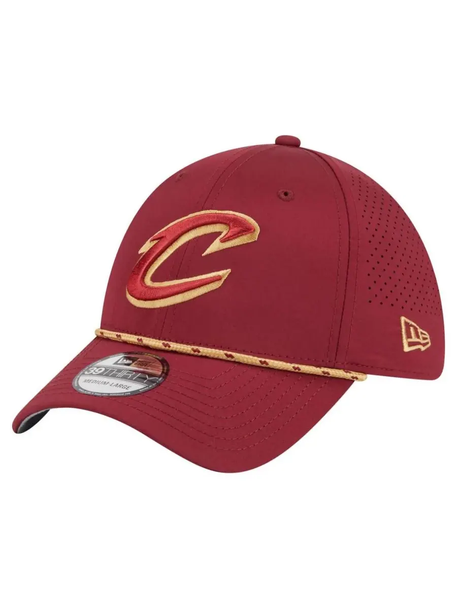 New Era Мужская кепка Cleveland Cavaliers Featherweight Poly Rope Flex 39Thirty винного цвета — изображение 1 из 5, красный