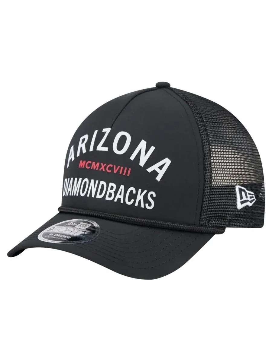 New Era Мужская черная минималистичная регулируемая кепка Arizona Diamondbacks 9FORTY A-Frame — изображение 1 из 4, черный