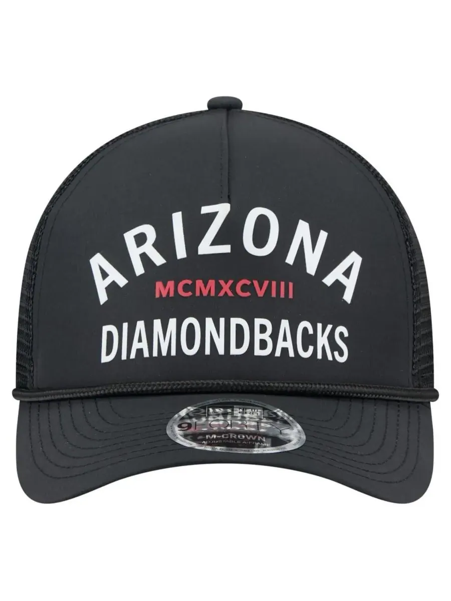 New Era Мужская черная минималистичная регулируемая кепка Arizona Diamondbacks 9FORTY A-Frame — изображение 2 из 4, черный