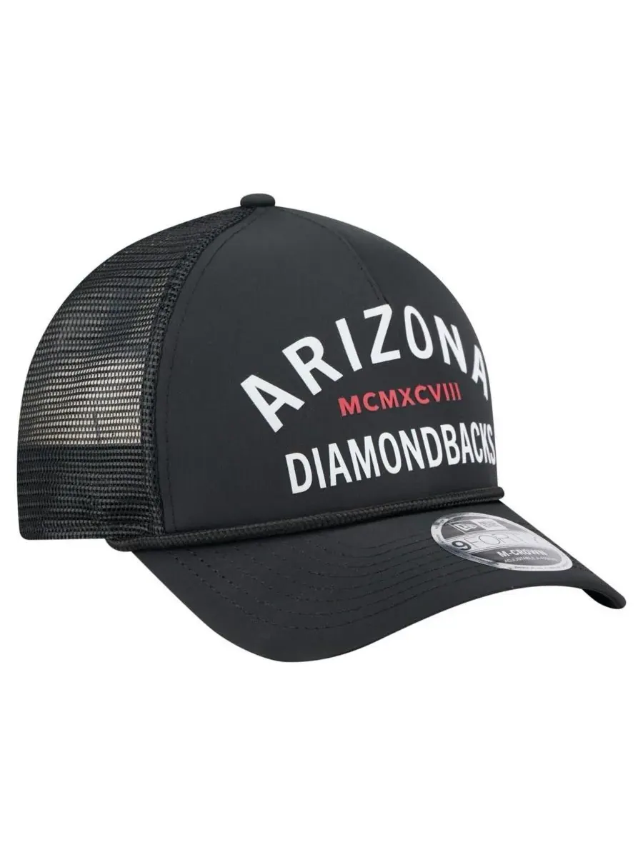 New Era Мужская черная минималистичная регулируемая кепка Arizona Diamondbacks 9FORTY A-Frame — изображение 3 из 4, черный