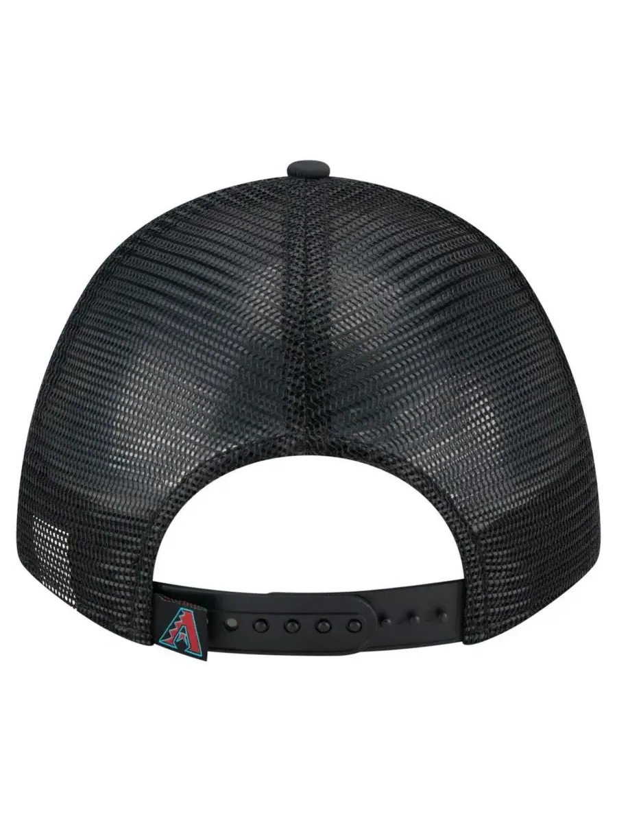 New Era Мужская черная минималистичная регулируемая кепка Arizona Diamondbacks 9FORTY A-Frame — изображение 4 из 4, черный