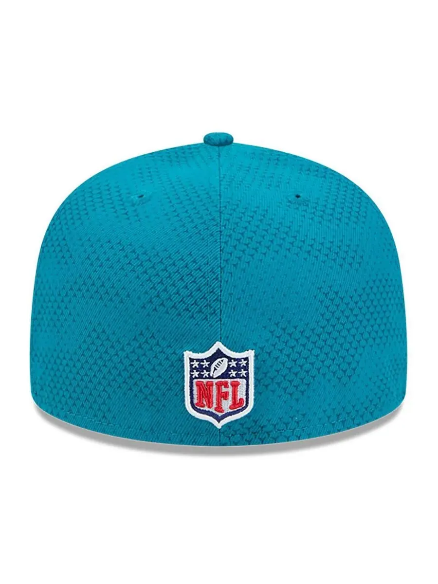 New Era Мужская бирюзовая кепка Jacksonville Jaguars 2024 Sideline 59FIFTY Fitted Hat — изображение 3 из 4, бирюзовый