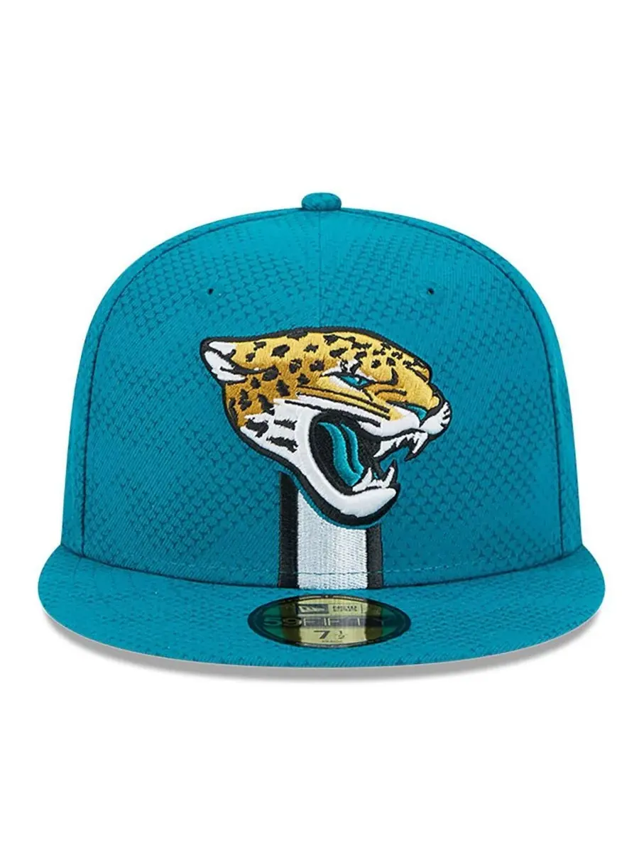 New Era Мужская бирюзовая кепка Jacksonville Jaguars 2024 Sideline 59FIFTY Fitted Hat — изображение 4 из 4, бирюзовый