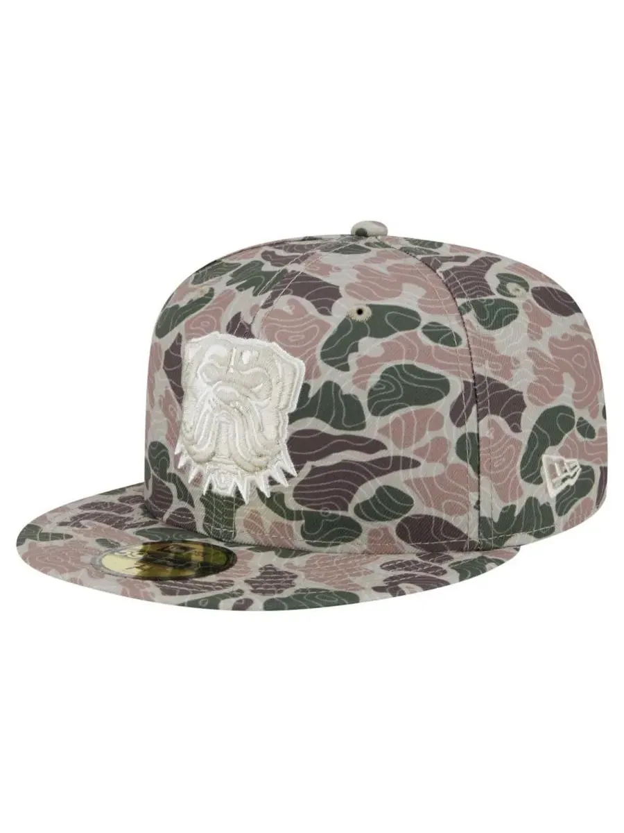 New Era Мужская кепка Cleveland Browns Geo Camo 59FIFTY Fitted Hat — изображение 1 из 5, камуфляж