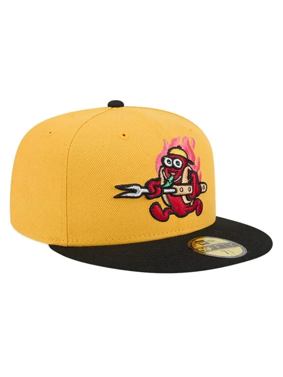 New Era Мужская желтая кепка Akron RubberDucks Copa de la Diversion 59FIFTY — изображение 3 из 4, желтый