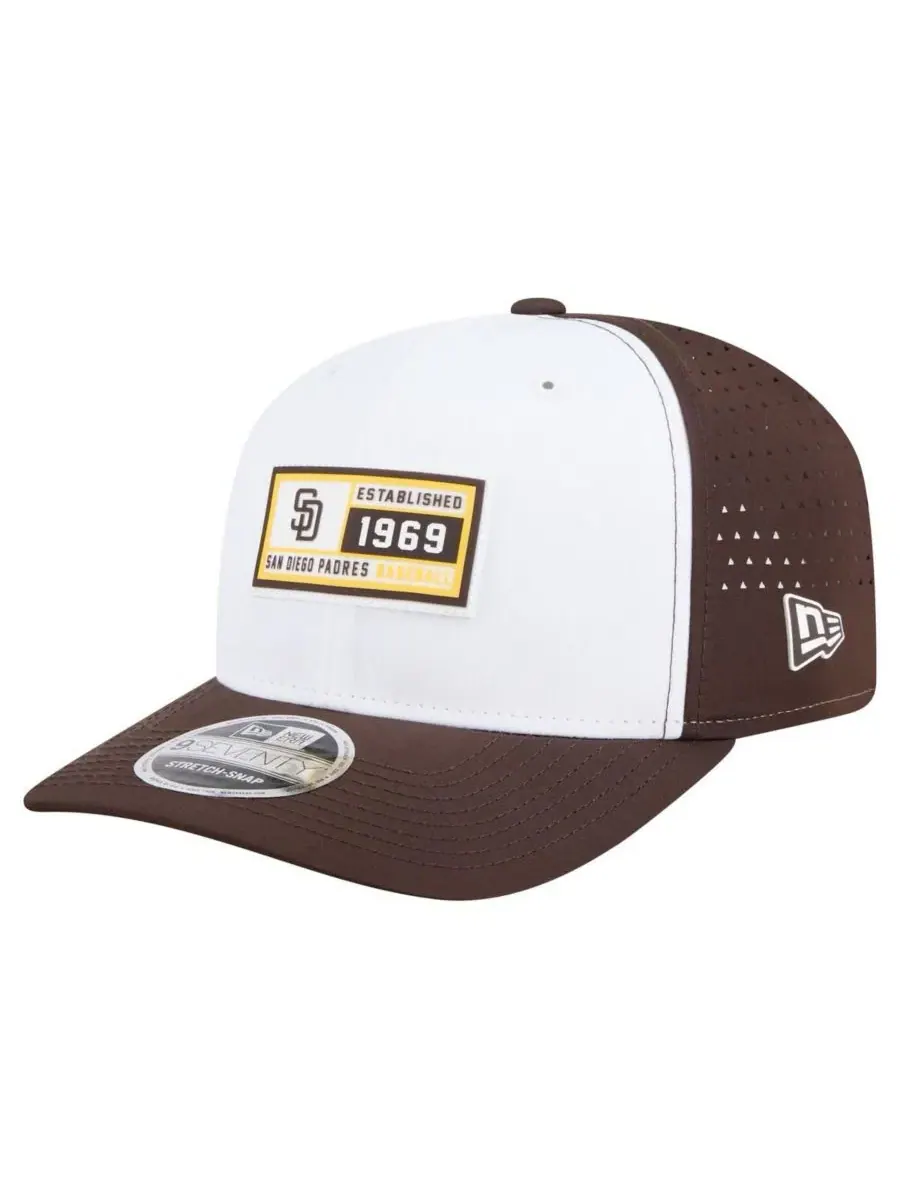 Кепка с козырьком New Era San Diego Padres Established Patch 9SEVENTY — изображение 1 из 4, белый коричневый