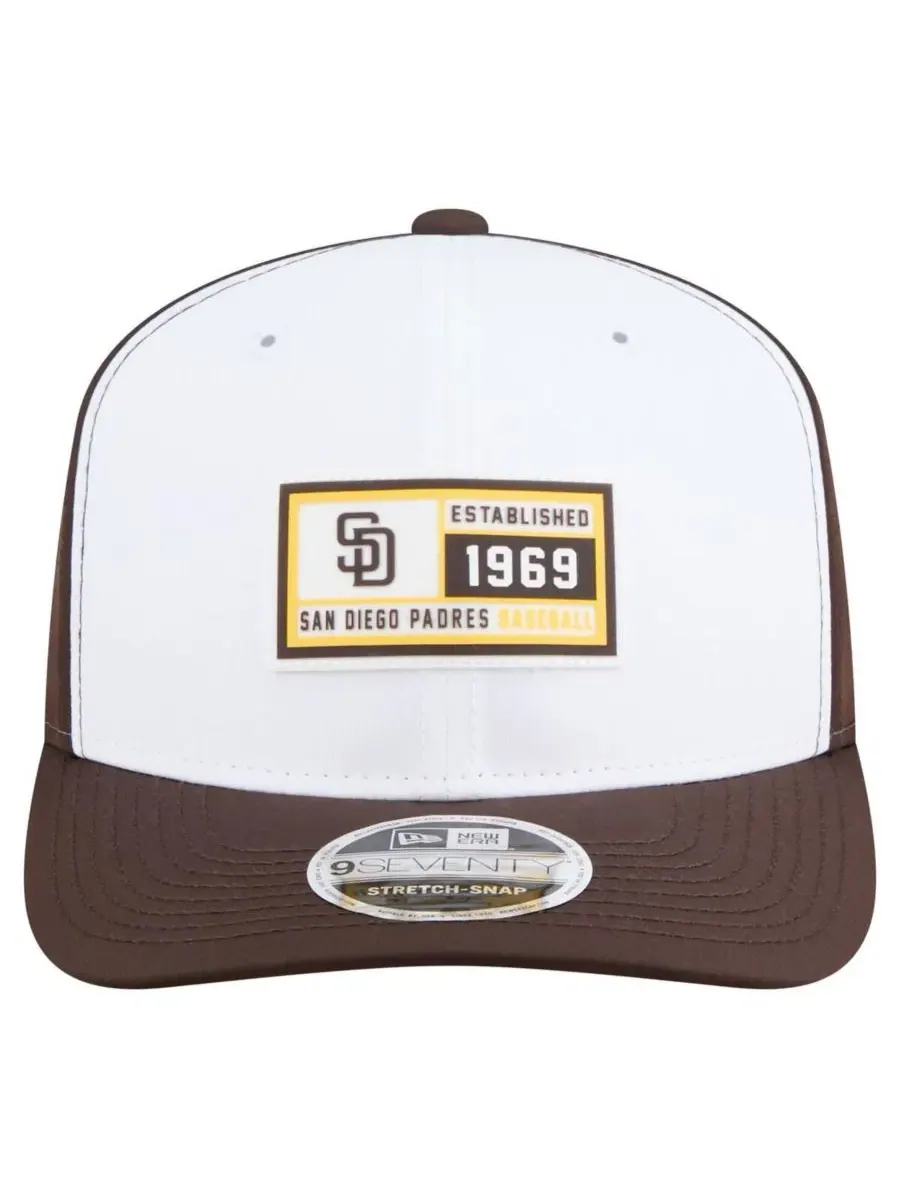 Кепка с козырьком New Era San Diego Padres Established Patch 9SEVENTY — изображение 2 из 4, белый коричневый