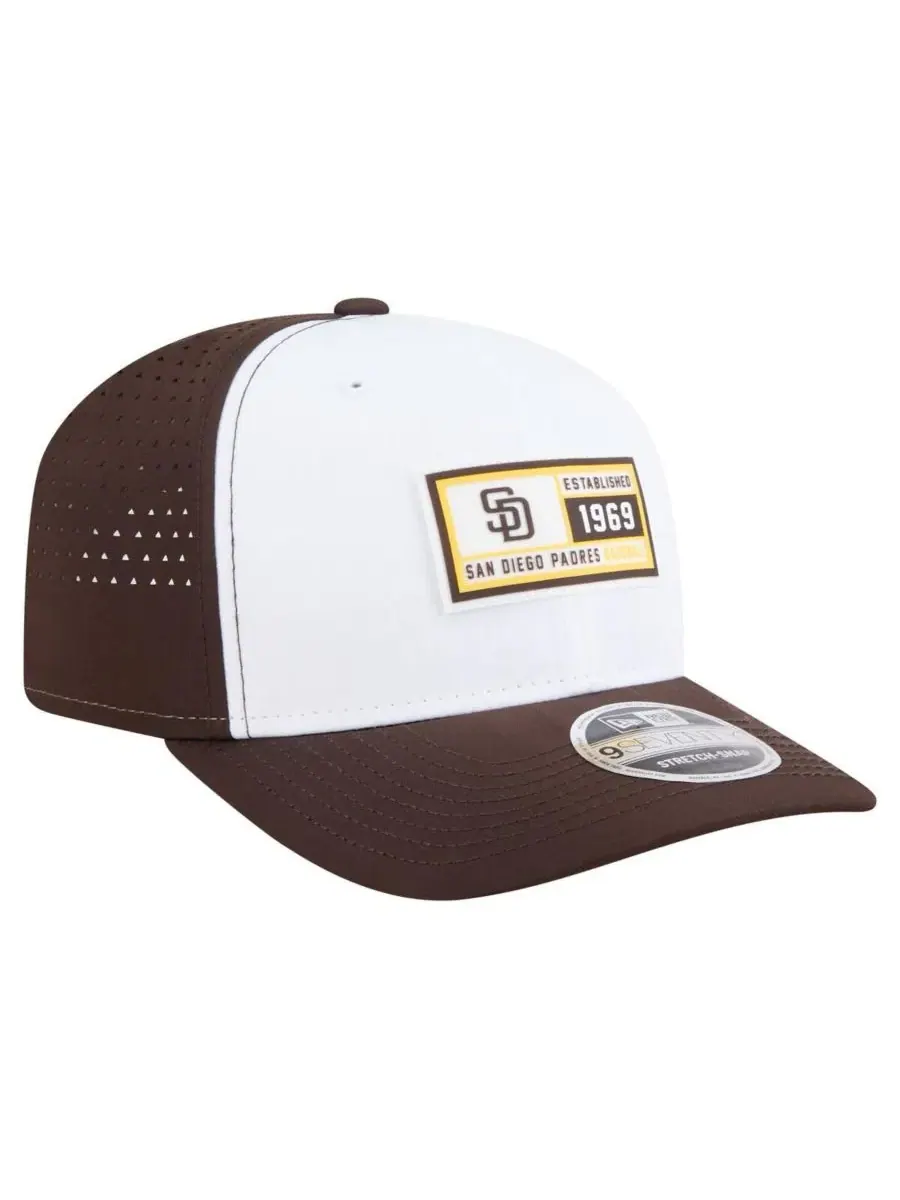 Кепка с козырьком New Era San Diego Padres Established Patch 9SEVENTY — изображение 3 из 4, белый коричневый