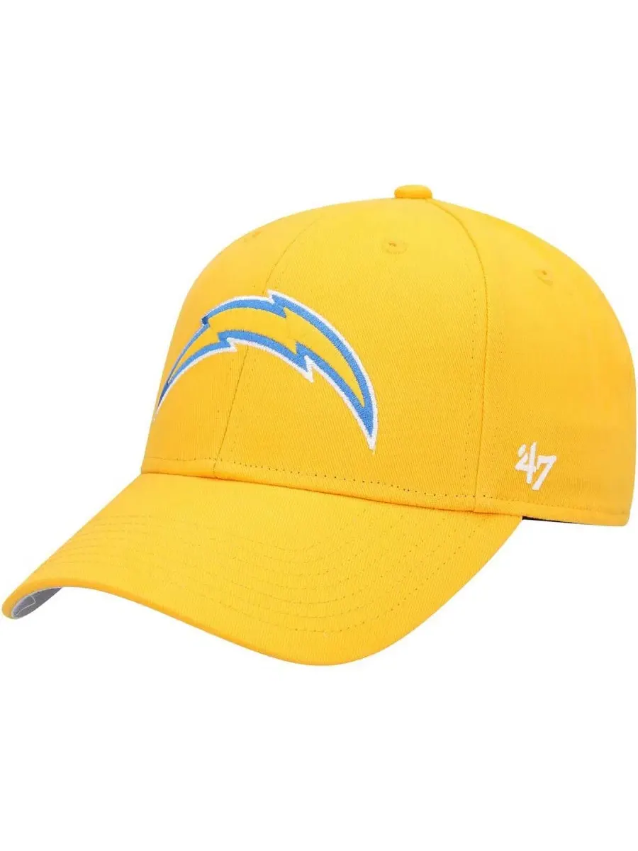 Кепка с регулируемым ремешком, вышитым логотипом Los Angeles Chargers '47 Brand — изображение 1 из 4, золото