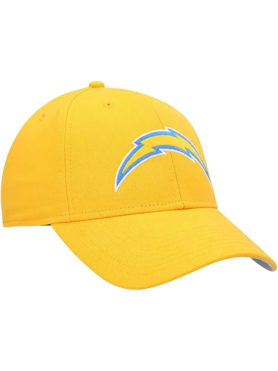 Кепка с регулируемым ремешком, вышитым логотипом Los Angeles Chargers '47 Brand — изображение 3 из 4, золото