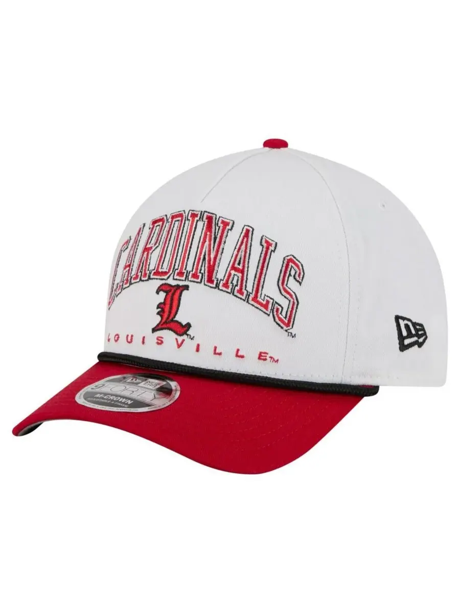 New Era Мужская бело-красная бейсболка Louisville Cardinals Arch Two-Tone Rope 9FORTY A-Frame — изображение 1 из 5