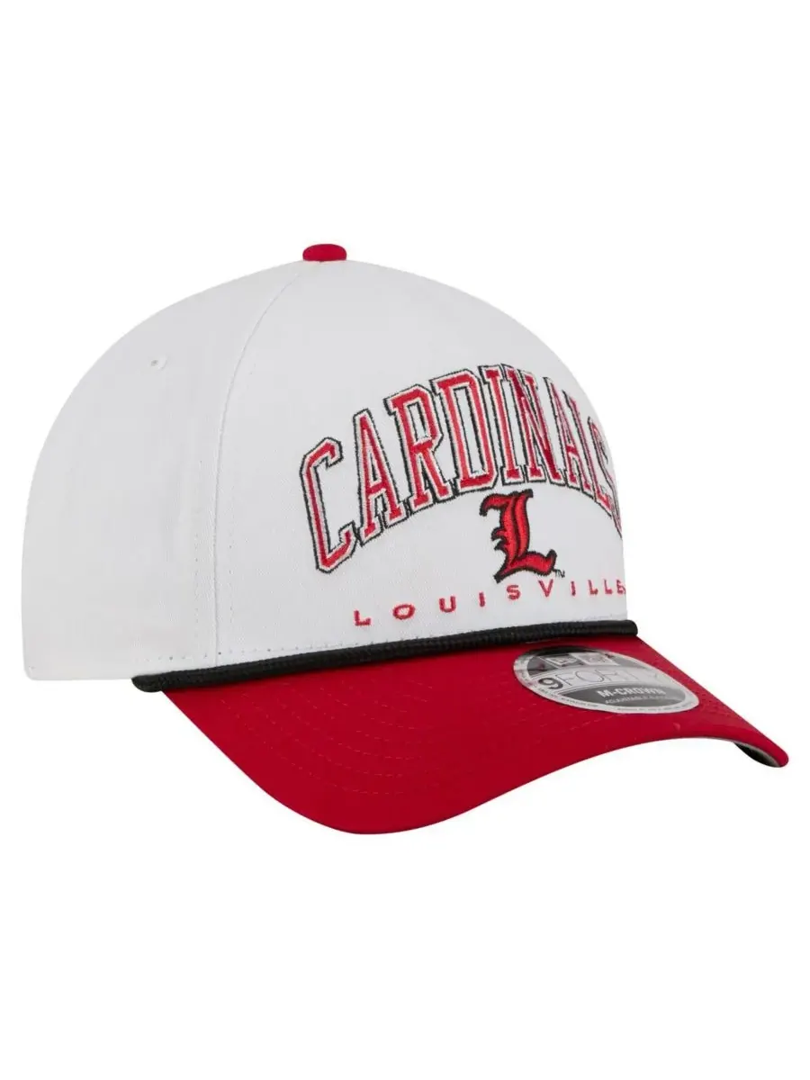 New Era Мужская бело-красная бейсболка Louisville Cardinals Arch Two-Tone Rope 9FORTY A-Frame — изображение 4 из 5